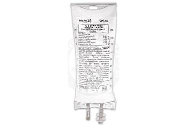 BIOFLEKS %5 DEKSTROZ RINGER LAKTAT enjektabl sol (pvc torba) 1000 ml setsiz kutu görseli
