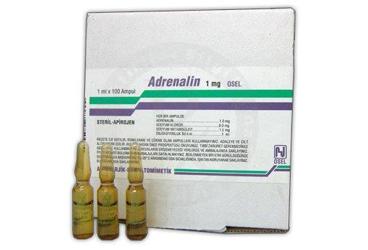 ADRENALIN 1 mg BIOSEL 1 ml x 100 ampül kutu görseli