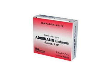 ADRENALIN 0.5 mg 10 ampül kutu görseli