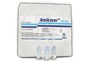 AMIKAVER 100 mg 2 ml x 100 ampül kutu görseli