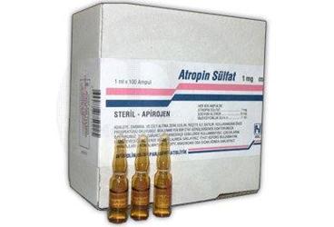 ATROPIN SULFAT 1 mg BIOSEL 1mlx100 ampül kutu görseli