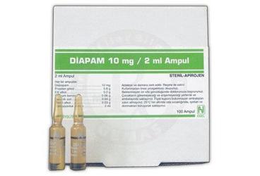 DIAPAM 10 mg 2ml x 100 ampül kutu görseli