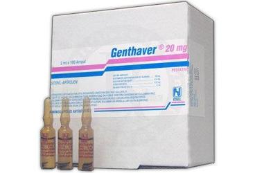 GENTHAVER 20 mg 2ml x 100 ampül kutu görseli