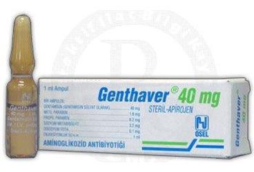 GENTHAVER 40 mg 1 ampül kutu görseli