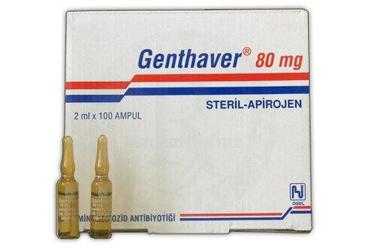 GENTHAVER 80 mg 2ml x 100 ampül kutu görseli