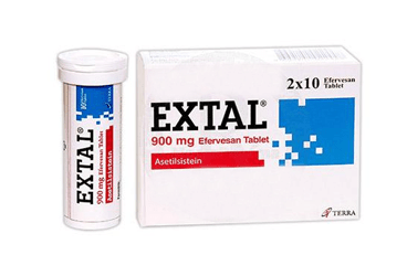EXTAL 900 mg efervesan tablet (20 tablet) kutu görseli
