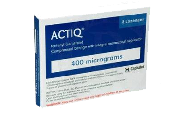 ACTIQ 400 mcg oromukozal aplikatörlü 3 pastil kutu görseli
