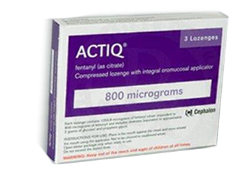ACTIQ 800 mcg oromukozal aplikatörlü 3 pastil kutu görseli