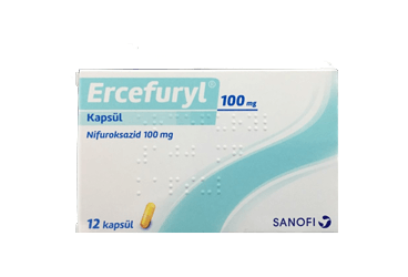 ERCEFURYL 100 mg 12 kapsül {Sanofi} kutu görseli