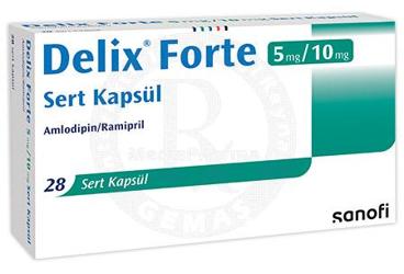 DELIX FORTE 5 mg/10 mg sert kapsül (28 kapsül) kutu görseli