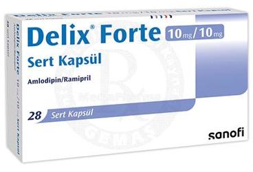 DELIX FORTE 10 mg/10 mg sert kapsül (28 kapsül) kutu görseli