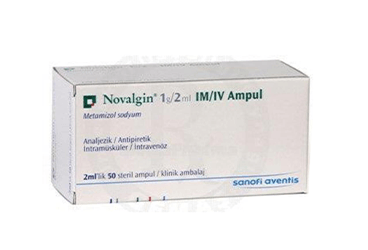 NOVALGIN 1 G 2 ml IM/IV 50 ampül kutu görseli