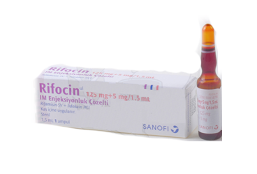 RIFOCIN 125 mg/1.5 ml 1 ampül kutu görseli