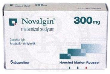 NOVALGIN 300 mg 5 supozituar kutu görseli