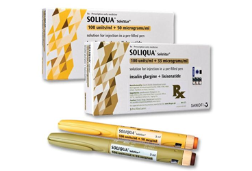 SOLIQUA SOLOSTAR 100 U/ml ve 33 mcg/ml SC enjeksiyonluk çöz. içeren kullanıma hazır enj. kalemI (3 kalem) kutu görseli
