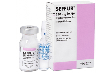 SEFFUR 250 mg/IV enjeksiyonluk toz içeren flakon kutu görseli