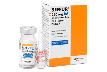 SEFFUR 250 mg IM enjeksiyonluk toz içeren flakon kutu görseli