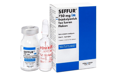 SEFFUR 750 mg IM enjeksiyonluk toz içeren flakon kutu görseli