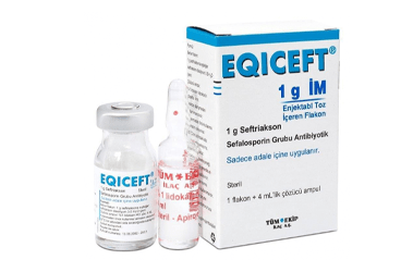 EQICEFT 1 G IM enjeksiyonluk çözelti hazırlamak için toz (3 flakon.3 ampül) kutu görseli