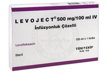 LEVOJECT 500 mg/100 ml IV infüzyon çözelti 1 flakon kutu görseli