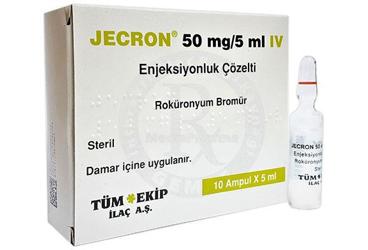 JECRON 50 mg/5 ml IV enjeksiyon için çözelti içeren flakon (10 flakon) kutu görseli