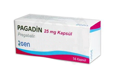 PAGADIN 25 mg 56 kapsül kutu görseli
