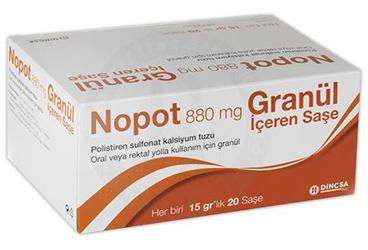 NOPOT 880 mg/ 1 G granül (20 saşe) kutu görseli