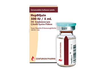 HEPBQUIN 100 IU /1 ml IM enjeksiyon için çözelti içeren flakon kutu görseli