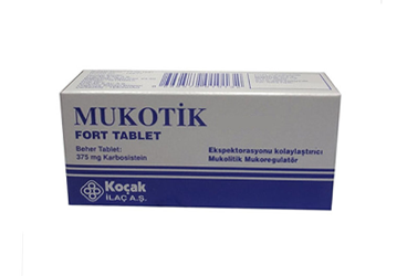 MUKOTIK FORT 375 mg 20 tablet {8699828010272} kutu görseli