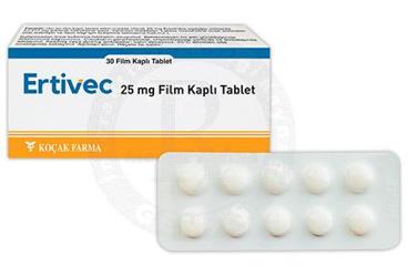 ERTIVEC 25 mg film kaplı tablet (30 tablet) kutu görseli