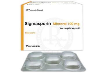 SIGMASPORIN MICRORAL 100 mg yumuşak kapsül (50 kapsül) kutu görseli