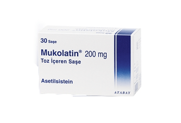 MUCOLATOR 200 mg toz içeren saşe (30 saşe) kutu görseli