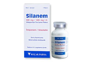 SILANEM 500/500 mg IV inf. için toz içeren flakon kutu görseli