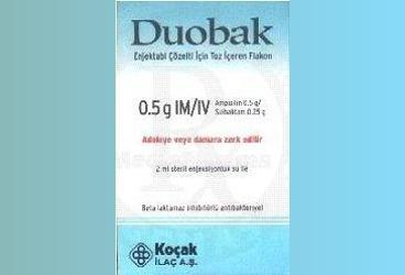 DUOBAK IM/IV 0.5 gr 1 ampül kutu görseli