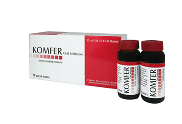 KOMFER oral solüsyon 15 ml x 20 flakon kutu görseli