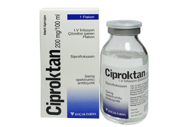 CIPROKTAN IV 200 mg/100 ml infüzyon çözeltisi içeren flakon kutu görseli