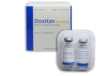 DOXITAX 40 mg steril apirojen IV inf. çöz. içeren flakon kutu görseli
