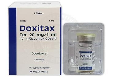 DOXITAX TEC 20 mg IV inf. çöz. içeren flakon kutu görseli