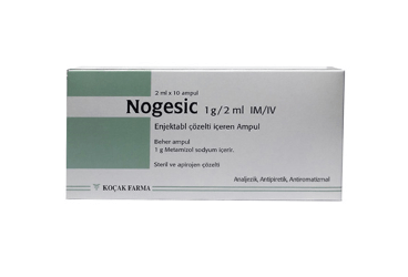 NOGESIC 2 ml 1 gr 10 ampül kutu görseli