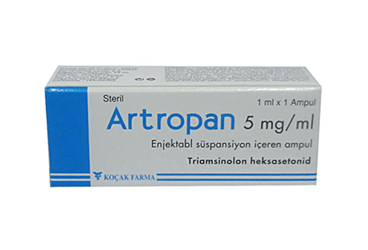 ARTROPAN 5 mg/ml steril enj. sus. içeren 1 ampül kutu görseli