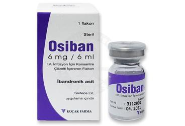 OSIBAN 6 mg/6 ml IV inf. için kon. çöz. içeren flakon kutu görseli