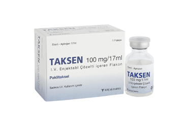 TAKSEN 100 mg/17 ml IV enj. çöz.içeren flakon kutu görseli