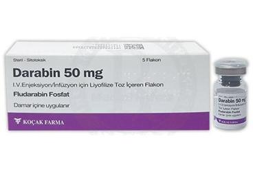 DARABIN 50 mg/ml IV enj./INF. için liyofilize toz içeren 5 flakon kutu görseli