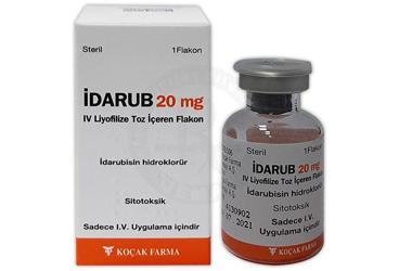 IDARUB 20 mg IV liyofilize toz içeren flakon kutu görseli