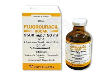 FLUOROURACIL-KOCAK 2500 mg/50 ml IV/IA enjeksiyonluk/infüzyonluk çözelti kutu görseli