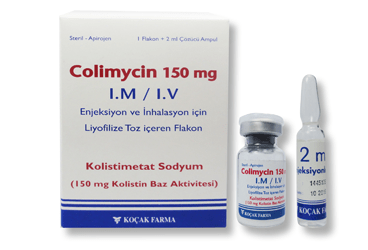 COLIMYCIN IM/IV enj. için steril apirojen liy. toz içeren flakon kutu görseli