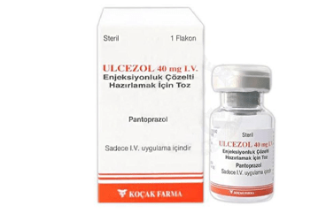 ULCEZOL 40 mg I.V. enjeksiyonluk çözelti hazırlamak için toz (1 flakon) kutu görseli