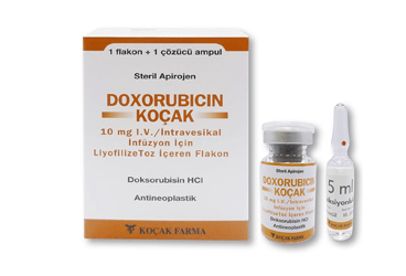 DOXORUBICIN KOCAK 10 mg IV/INTRAVESIKAL infüzyon için liyofilize toz içeren 1 FLK+1 AMP kutu görseli