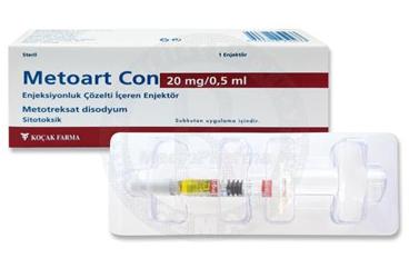METOART CON 20 mg/0.5 ml enjeksiyonluk çözelti içeren kullanıma hazır şırınga kutu görseli