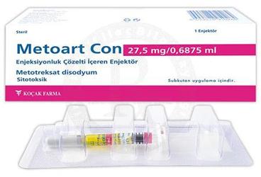 METOART CON 27.5 mg/0.6875 ml enjeksiyonluk çözelti içeren kullanıma hazır şırınga kutu görseli